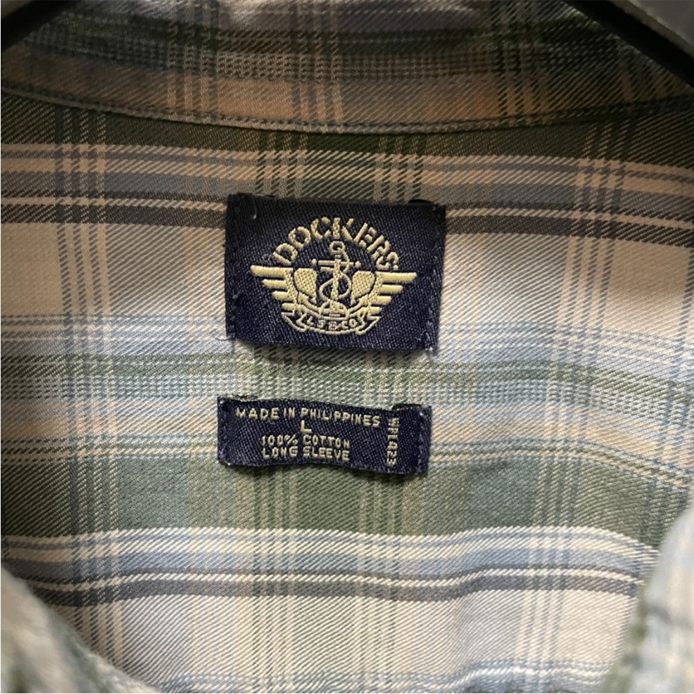 Vintage Plaid Dockers Long Sleeve Button Down Shirt - Men's XL - Picture 2 of 8
